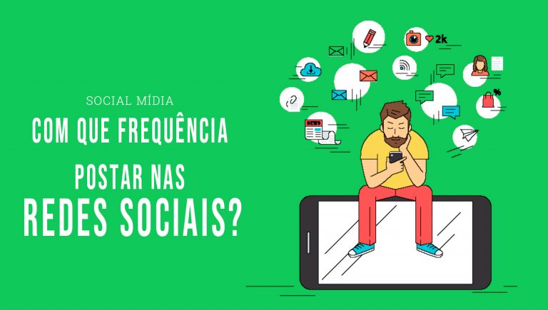 Qual a frequência de postagens em redes sociais.